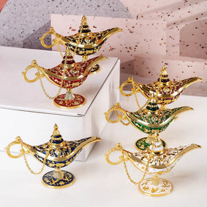 ❤️‍🔥UN REGALO PARA MAMA CON ELEGANCIA Y AROMA 🐫LAMPARA ALADINO, PORTA QUEMADOR AROMATIZADOR Y DECORATIVO, MATERIAL DE METAL ZINC💕